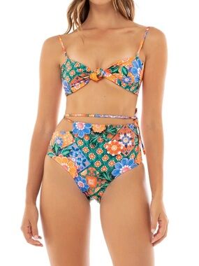 NWT Agua Bendita Bikini Top Glenda Tile